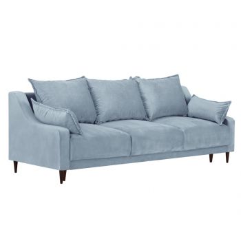 Canapea extensibila 3 locuri Freesia Light Blue - Mazzini Sofas, Albastru