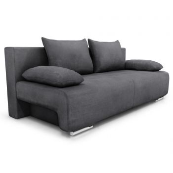 Canapea extensibila 3 locuri Kult, Georgia Enjoy Ash, gri cenusa, 194x93x72 cm - Kult, Gri & Argintiu