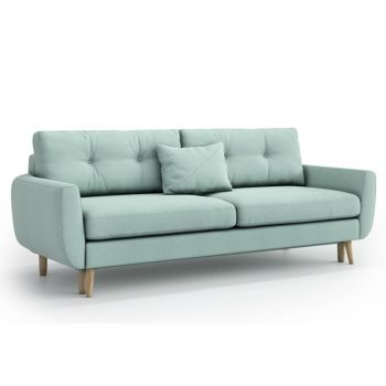 Canapea extensibila 3 locuri Optisofa, Harris Aquamarine, 231x95x85 cm - Optisofa, Albastru