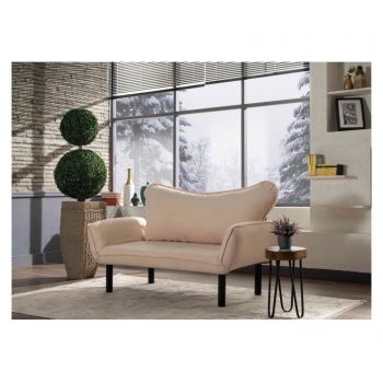 Canapea extensibila cu 2 locuri Carla Cream - FUTON, Crem