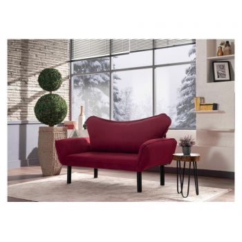 Canapea extensibila cu 2 locuri Futon, Carla Dark Red, 140x65x70 cm - FUTON, Rosu