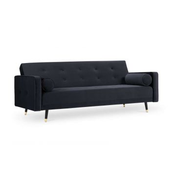 Canapea extensibilă Gia, 3 locuri, albastru închis, 212x93x89 cm