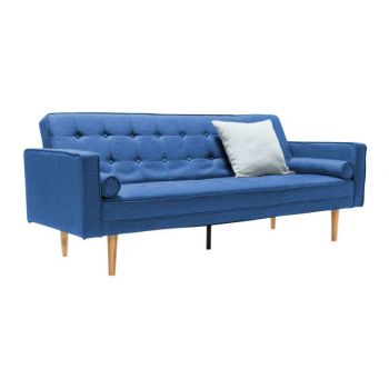 Canapea extensibilă Perris 205x84x86 cm, textil, albastru
