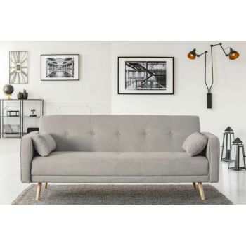 Canapea extensibilă Stuttgart, 3 locuri, gri taupe, 212x93x85 cm
