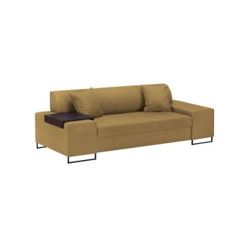 Canapea Orlando, 3 locuri, ambră, 220x90x73,5 cm