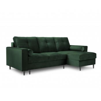 Coltar reversibil si extensibil Kooko Home, Andante Green, verde, 225x145x92 cm - Kooko Home, Verde