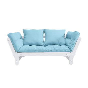 Sofa extensibila Beat White and Light Blue