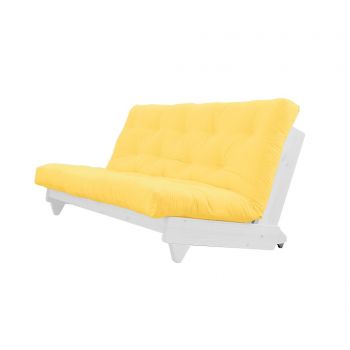 Sofa extensibila Fresh White & Amarillo 140x200 cm