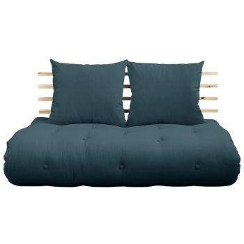 Sofa extensibila Shin Sano Natural & Petrol Blue 140x200 cm