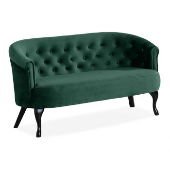 Sofa Kalatzerka, Madalina Dark Green, verde inchis, 140x68x75 cm - Kalatzerka, Verde