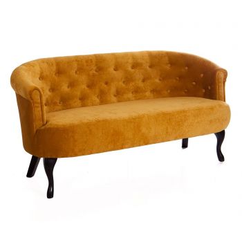 Sofa Kalatzerka, Madalina Yellow, 140x68x75 cm - Kalatzerka, Galben & Auriu