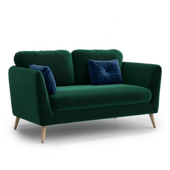 Canapea 2 locuri Clara - Optisofa, Verde