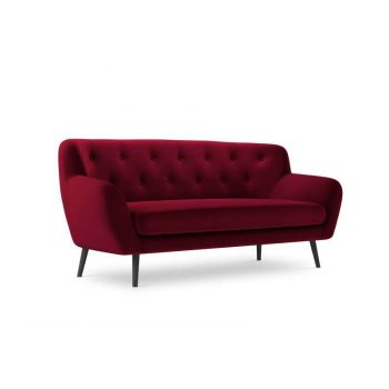 Canapea clasică Tressie 3 locuri , 81x84x192 cm, catifea/ lemn de fag/ lemn de pin/ pal/ placaj, rosu Canapea clasică Tressie 3 locuri , 81x84x192 cm, catifea/ lemn de fag/ lemn de pin/ pal/ placaj, rosu