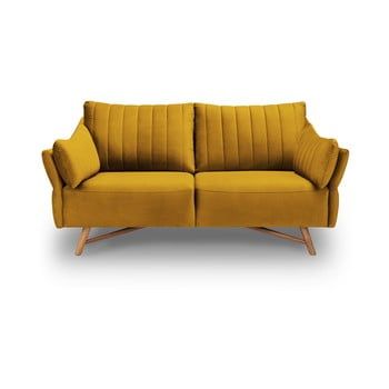 Canapea cu tapițerie de catifea Interieur 86 Elysée, 174 cm, galben