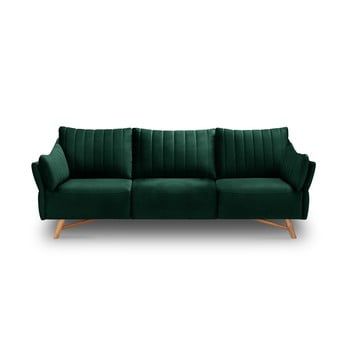 Canapea cu tapițerie de catifea Interieur 86 Elysée, 232 cm, verde închis