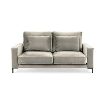 Canapea cu tapițerie de catifea Interieur 86 Seine, 158 cm, bej