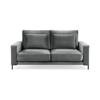 Canapea cu tapițerie de catifea Interieur 86 Seine, 158 cm, gri deschis Canapea cu tapițerie de catifea Interieur 86 Seine, 158 cm, gri deschis