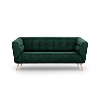 Canapea cu tapițerie de catifea Interieurs 86 Étoile, 170 cm, verde închis