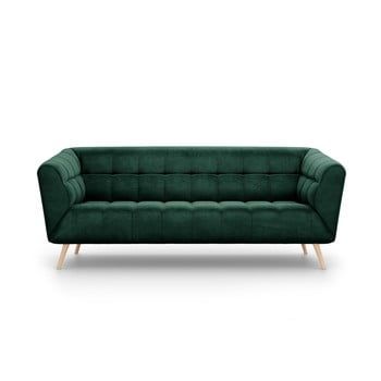 Canapea cu tapițerie de catifea Interieurs 86 Étoile, 210 cm, verde închis