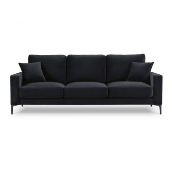 Canapea cu tapițerie din catifea Kooko Home Harmony, 220 cm, albastru închis Canapea cu tapițerie din catifea Kooko Home Harmony, 220 cm, albastru închis