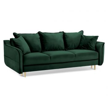 Canapea extensibila 3 locuri Kooko Home, Basso Bottle Green, verde, 220x98x90 cm - Kooko Home, Verde