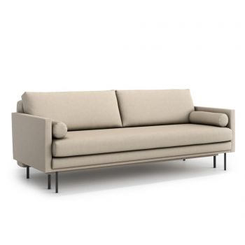 Canapea extensibila 3 locuri Blanca Cream - Optisofa, Crem Canapea extensibila 3 locuri Blanca Cream - Optisofa, Crem