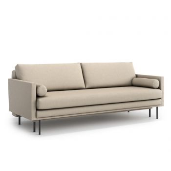 Canapea extensibila 3 locuri Optisofa, Blanca Cream, crem, 212x94x90 cm - Optisofa, Crem