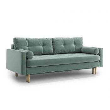 Canapea extensibila 3 locuri Optisofa, Esme Light Green, 218x93x85 cm - Optisofa, Verde