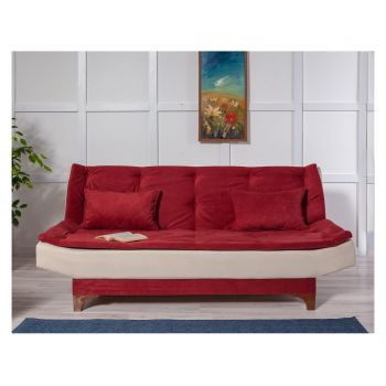 Canapea extensibila cu 3 locuri Claret Red Cream