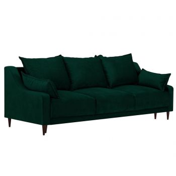 Canapea extensibila cu 3 locuri Freesia Bottle Green - Mazzini Sofas