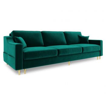 Canapea extensibila cu 3 locuri Marigold Bottle Green - Mazzini Sofas