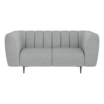 Canapea Ghado Shel, 170 cm, gri deschis