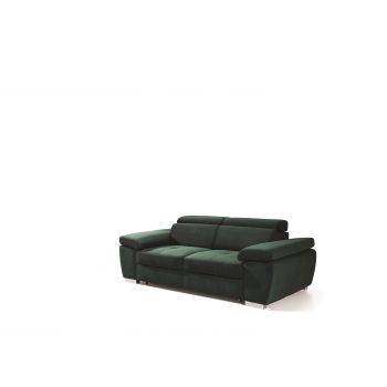 Canapea Rosi Napoli 12 Extensibila cu Arcuri Ondulate si Spuma Poliuretanica, 3 Locuri, Suprafata de Dormit 195x140 cm, tapitata cu Stofa Water Repellent/Easy Clean, Tetiere Reglabile, l216xA105xH78 cm