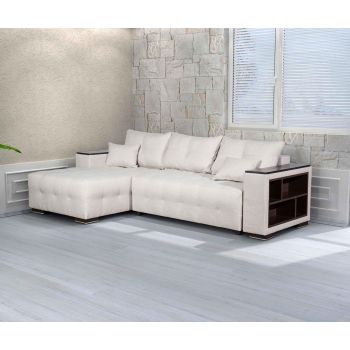 Coltar extensibil stanga Kult, Leon Rolando Beige, 250x155x68 cm - Kult, Crem