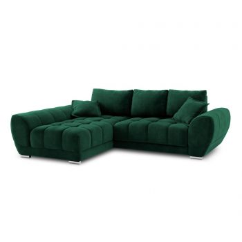 Coltar extensibil stanga Nuage Bottle Green - Windsor & Co, Verde