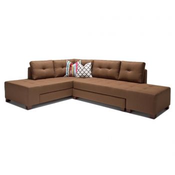 Coltar extensibil stanga Manama Brown - Balcab Home, Maro