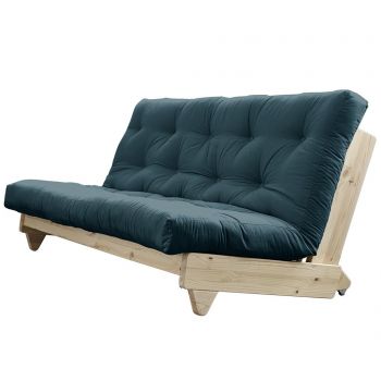 Sofa extensibila Fresh Natural & Petrol Blue 140x200 cm