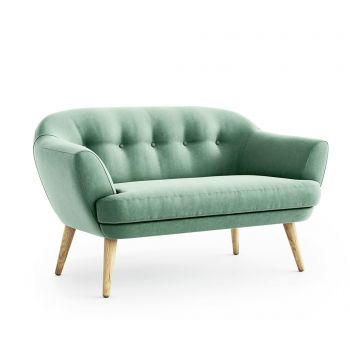 Canapea 2 locuri Optisofa, Elsa Riviera Light Green, 135x86x77 cm - Optisofa, Verde