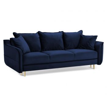 Canapea extensibila 3 locuri Kooko Home, Basso Royal Blue, 220x98x90 cm - Kooko Home, Albastru