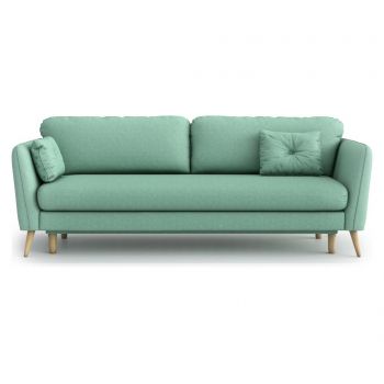 Canapea extensibila 3 locuri Optisofa, Clara Soro Mint, 236x93x89 cm - Optisofa, Verde