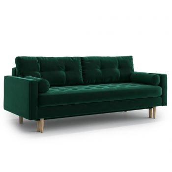 Canapea extensibila 3 locuri Optisofa, Esme Green, verde, 218x93x85 cm - Optisofa, Verde