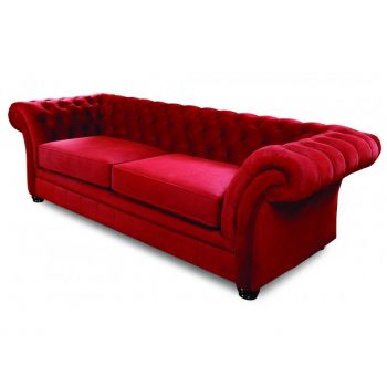 Canapea extensibila 3 locuri London Red Classic - Mobila Dalin, Rosu