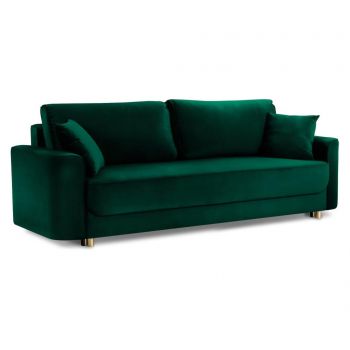 Canapea extensibila 3 locuri Madras Bottle Green - COSMOPOLITAN Design, Verde