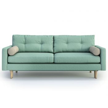 Canapea extensibila 3 locuri Optisofa, Pure Soro Mint, 218x92x85 cm - Optisofa, Verde