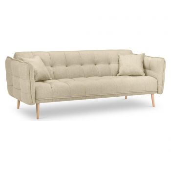 Canapea extensibila cu 3 locuri Canna Beige - Mazzini Sofas, Maro