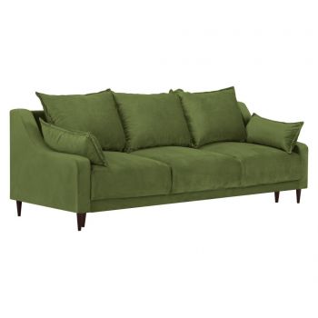 Canapea extensibila cu 3 locuri Mazzini Sofas, Freesia Green, 215x94x90 cm - Mazzini Sofas, Verde