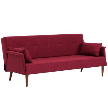 Canapea extensibila cu 3 locuri Navan Claret Red - Balcab Home, Rosu