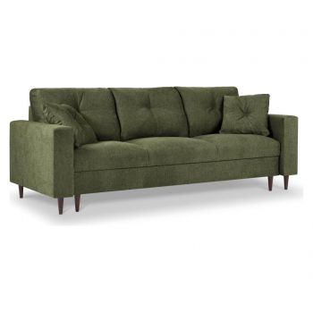 Canapea extensibila cu 3 locuri Kooko Home, Tempo Dark Green, 210x100x92 cm - Kooko Home, Verde