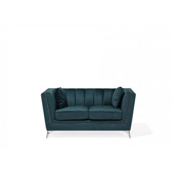 Canapea Gaula, catifea, teal, 77 x 160 x 80 cm la reducere Canapea Gaula, catifea, teal, 77 x 160 x 80 cm la reducere