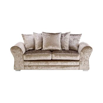 Canapea Kilpatrick, lemn masiv, argintie, 89 x 206 x 90 cm